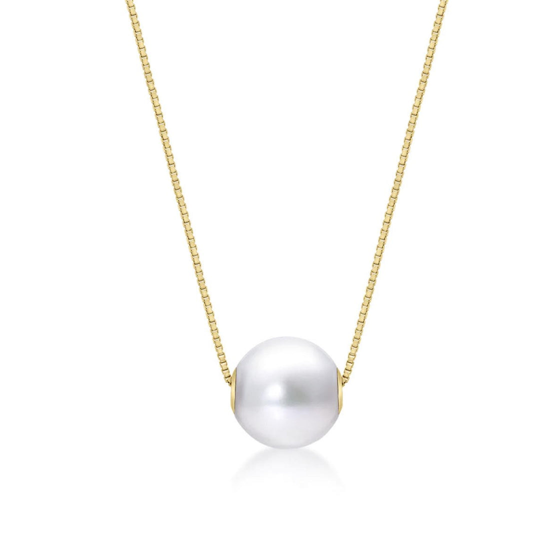 14K Slider Pearl Necklace