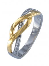 14 Karat Diamond Contemporary Ring, 0.24 TDW