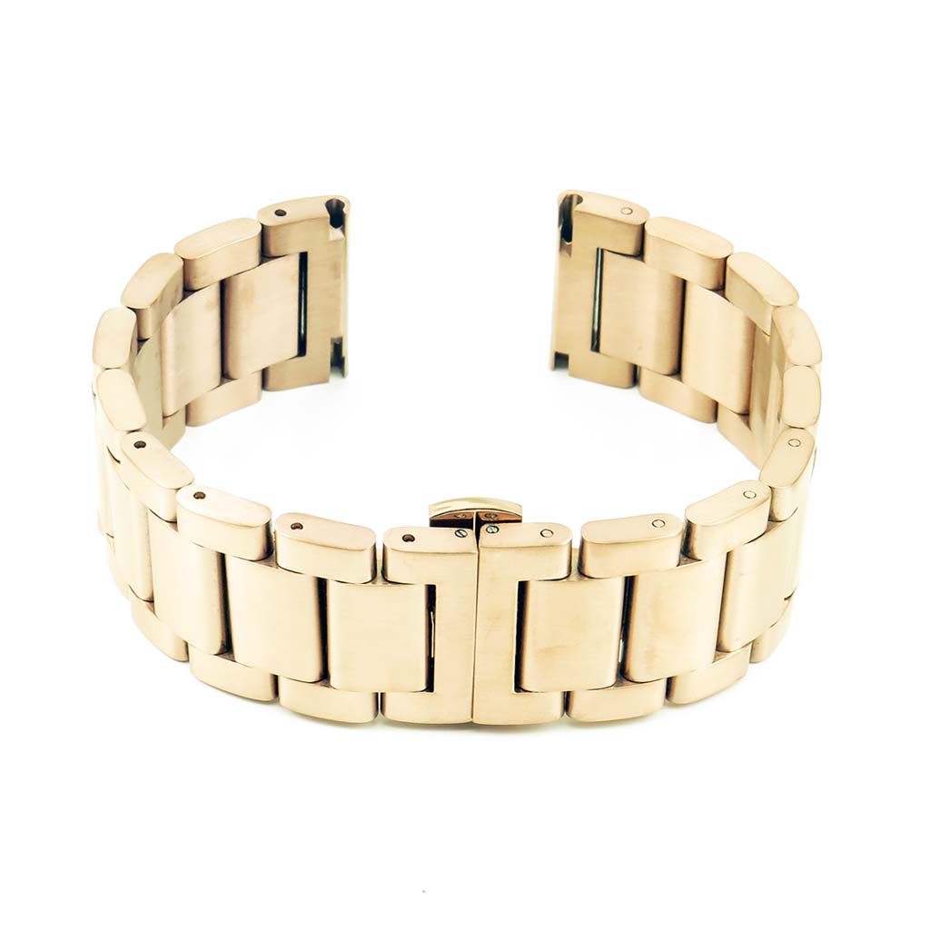 Gold tone metal watch bracelet