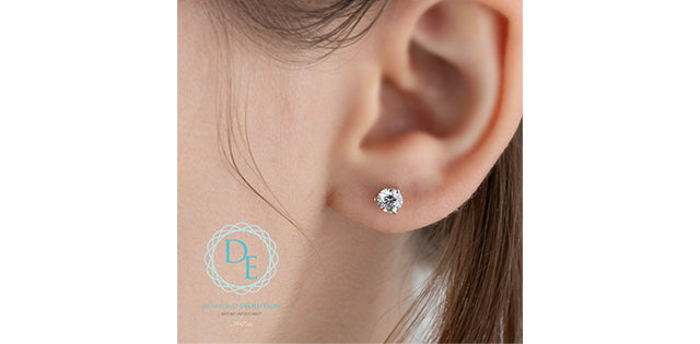 Lab Grown Martini Set Diamond Stud Earrings, 0.75TDW