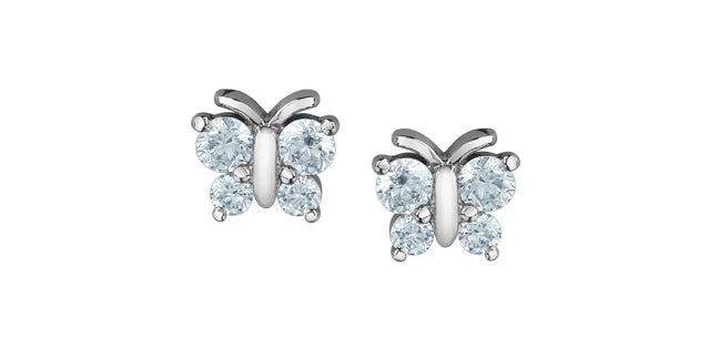 Lab-Grown Diamond Butterfly Earrings, 0.34TDW