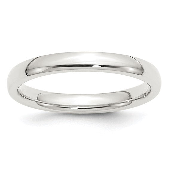 3MM Comfort Fit Sterling Silver Domed Band, size 7.5