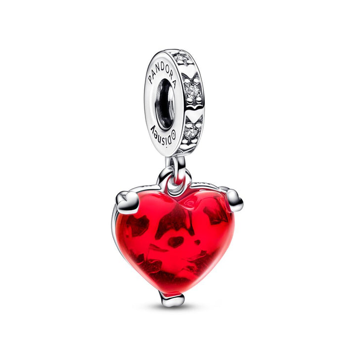 FINAL SALE- Pandora Disney Mickey & Minnie Mouse Kiss Red Murano Glass Dangle Charm