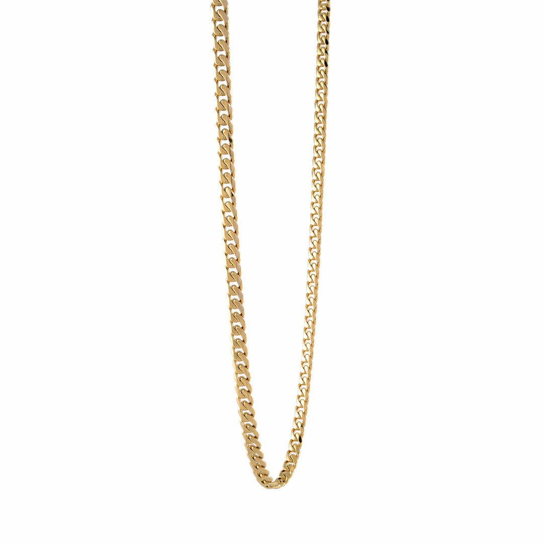 Italgem Stainless Steel Gold Plated Curb Chain- 22"