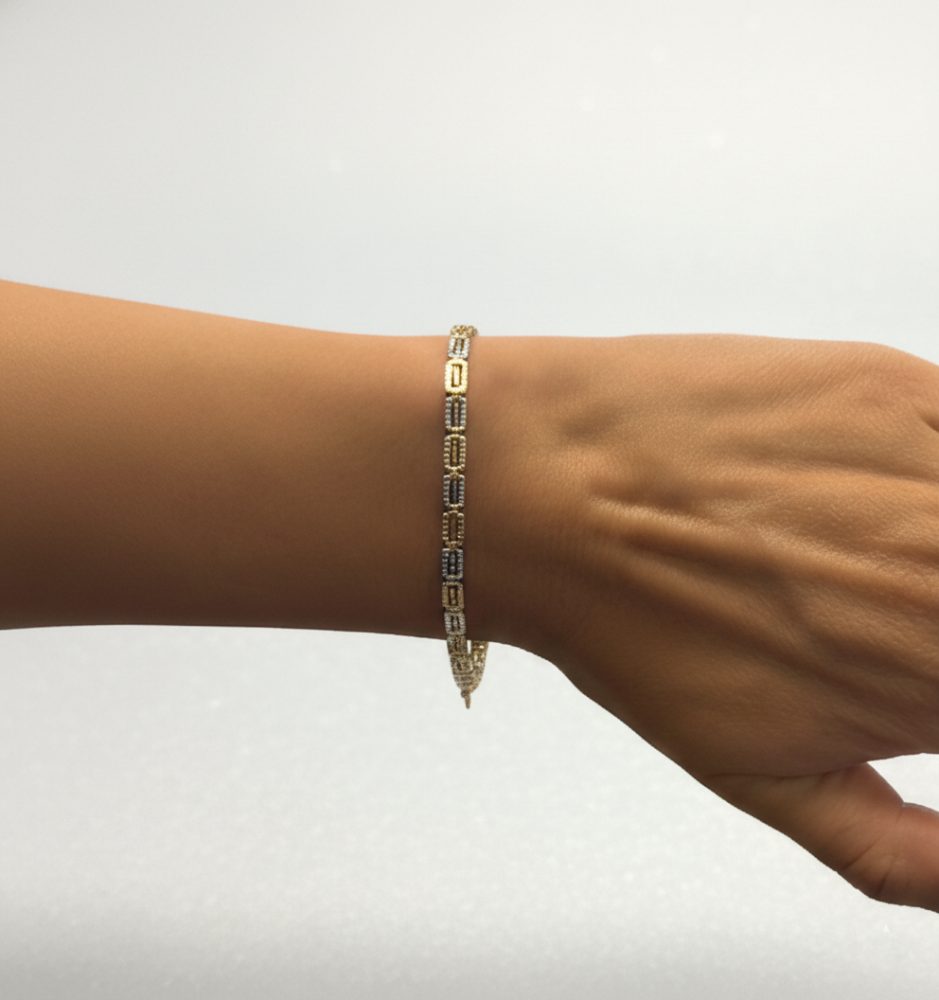 10k white and yellow two tone