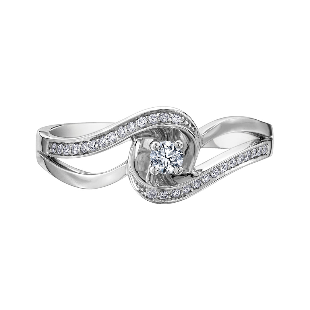 10K Engagement Ring, 0.17 TDW