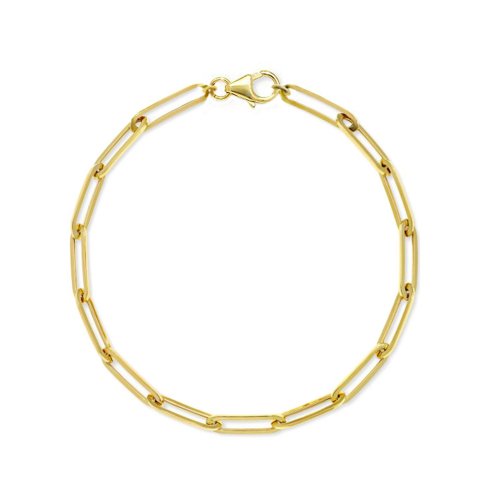 Gold Vermeil Paperclip Link Bracelet - 7.25"
