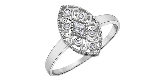 10k white gold diamond marquis