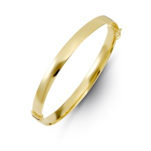 10k yellow gold oval bangle br