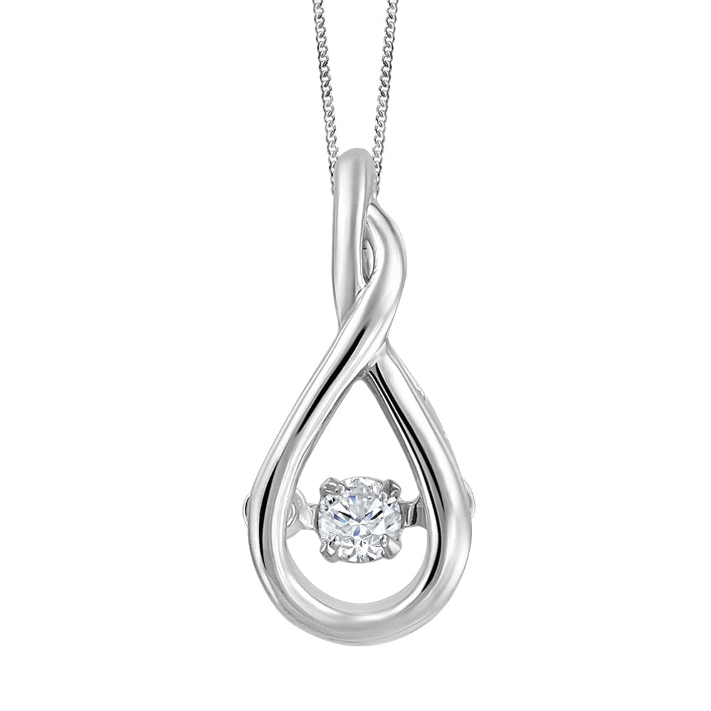 10 Karat 0.047TDW Diamond Necklace, 18"