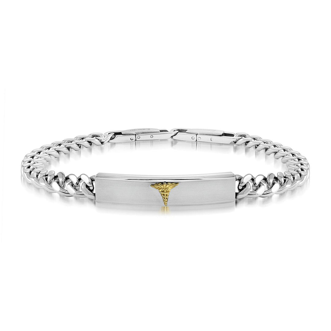 Italgem Steel medic Alert brac