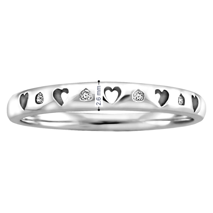 10 Karat Diamonds Heart Ring, 0.02 TDW