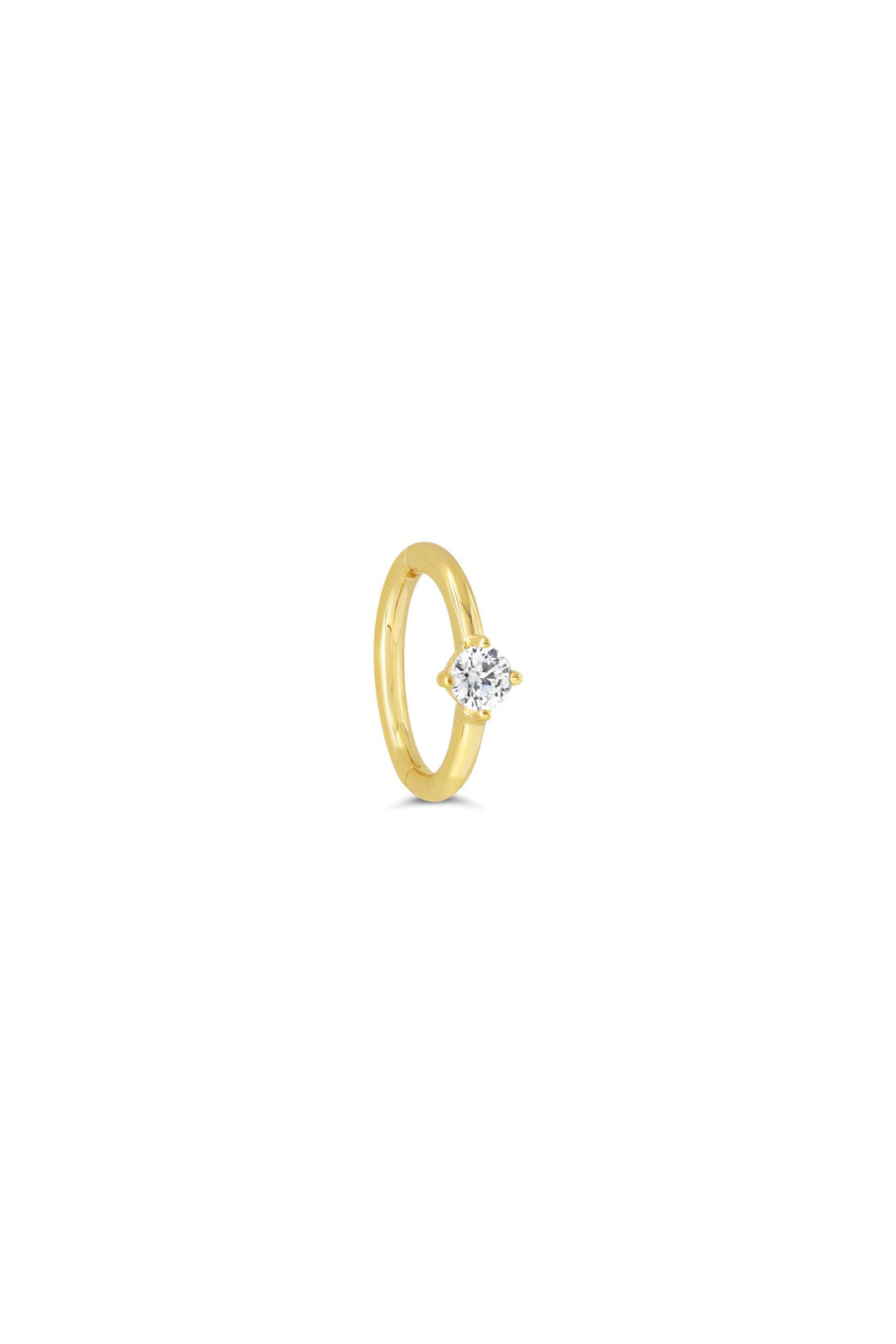 14K CZ SINGLE Hugger Earring