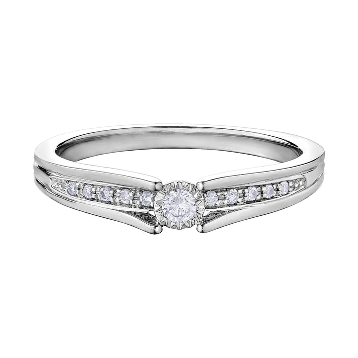 10K Multi-Stone Engagement Ring, 0.10 TDW