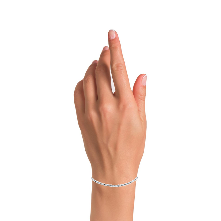 Stainless Steel Rope Link Bracelet