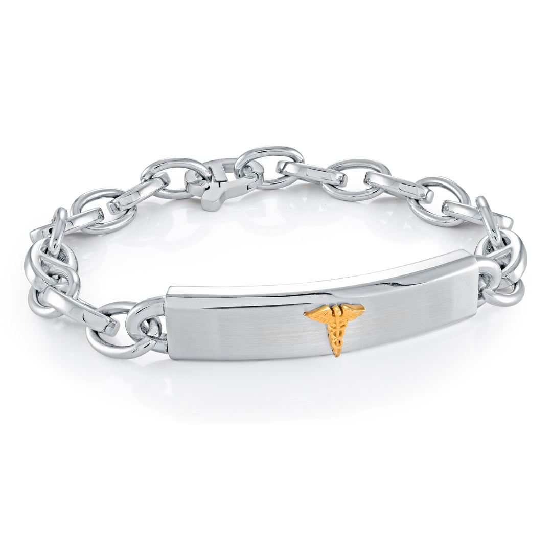 Italgem Steel medic Alert brac