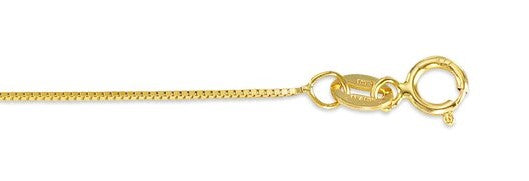 10k yellow gold 1.0 mm box lin