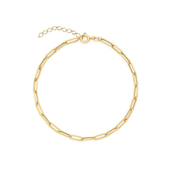 10K 1.7MM Gold Paperclip Anklet