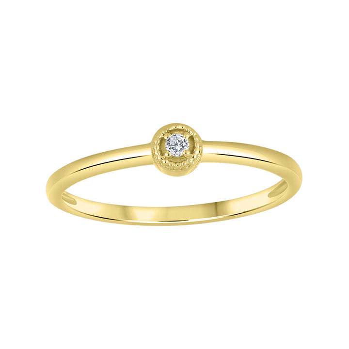 10 Karat Promise Diamond Ring, 0.02 CT Center