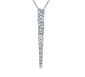 14K Icicle Necklace 1.00TDW