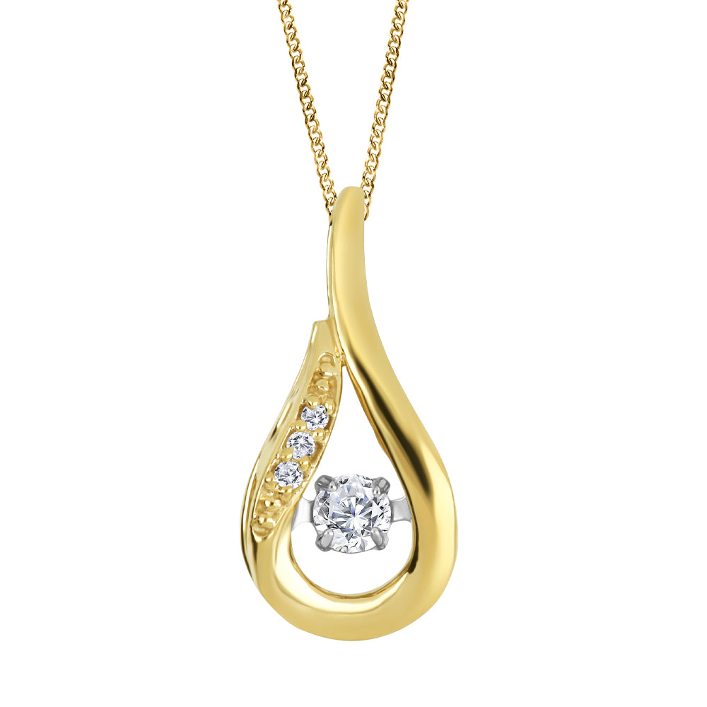 10K Twinkle Canadian Diamond Pendant