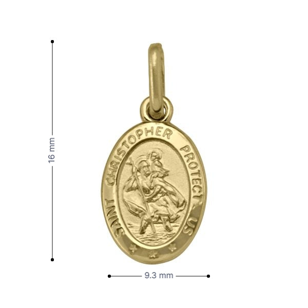 10 karat yellow gold St Christ