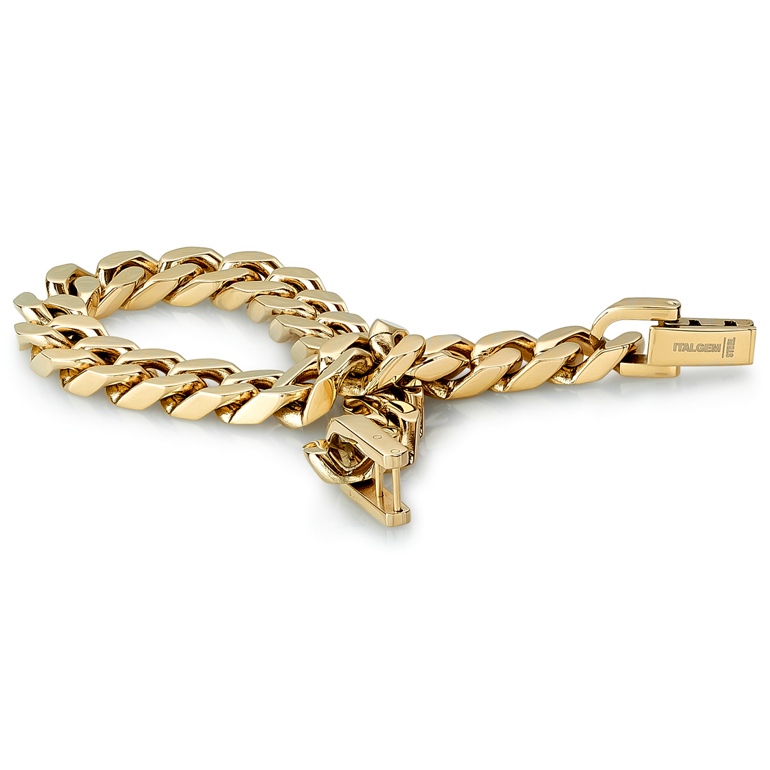 Italgem Gold Tone Curb Bracelet