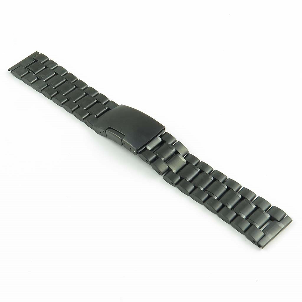 Black Stainless Steel Watch Bracelet, 20mm