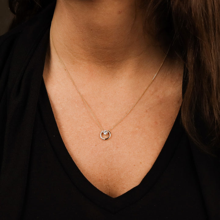 10k yellow gold drop pendant f
