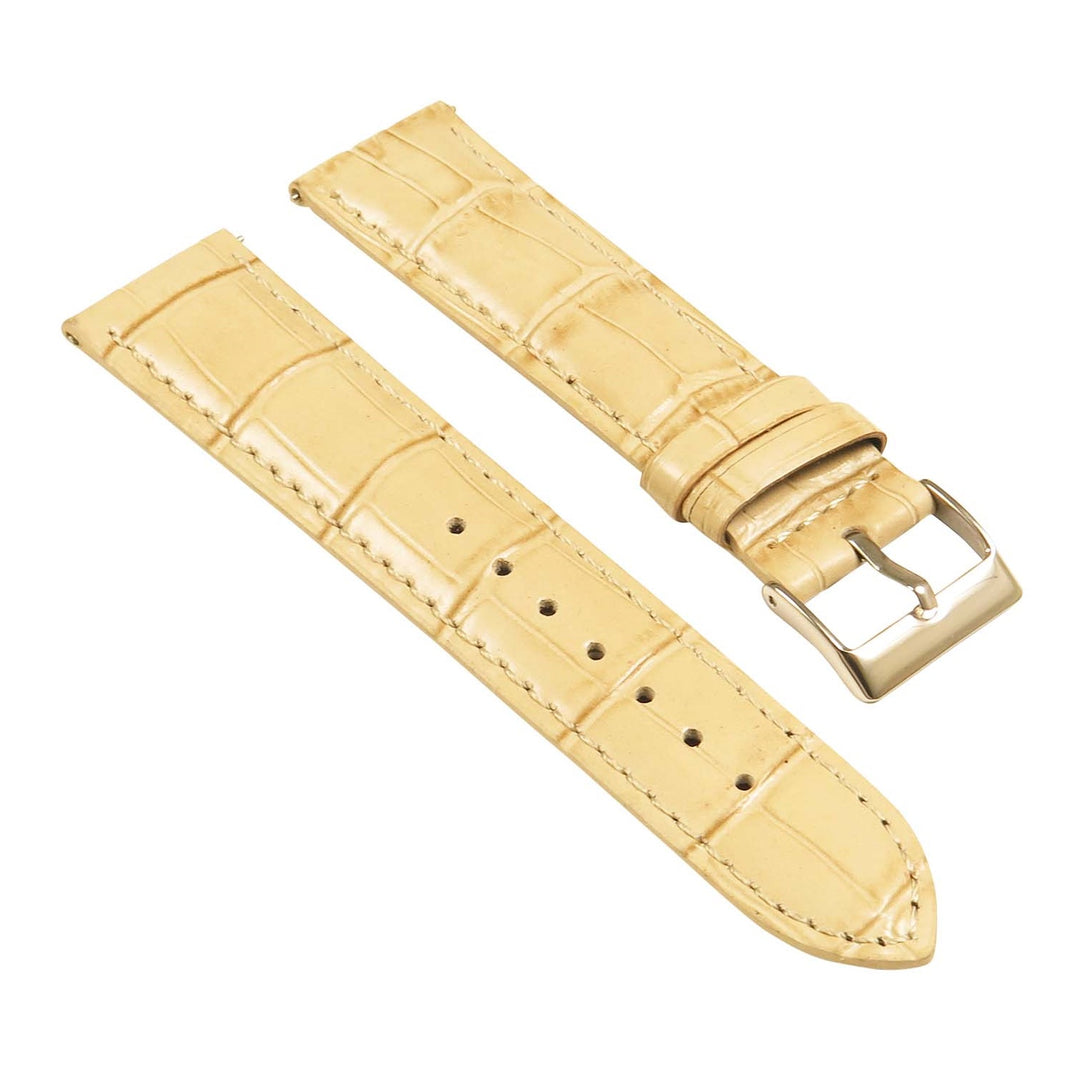 Leather watch strap 16mm Beige