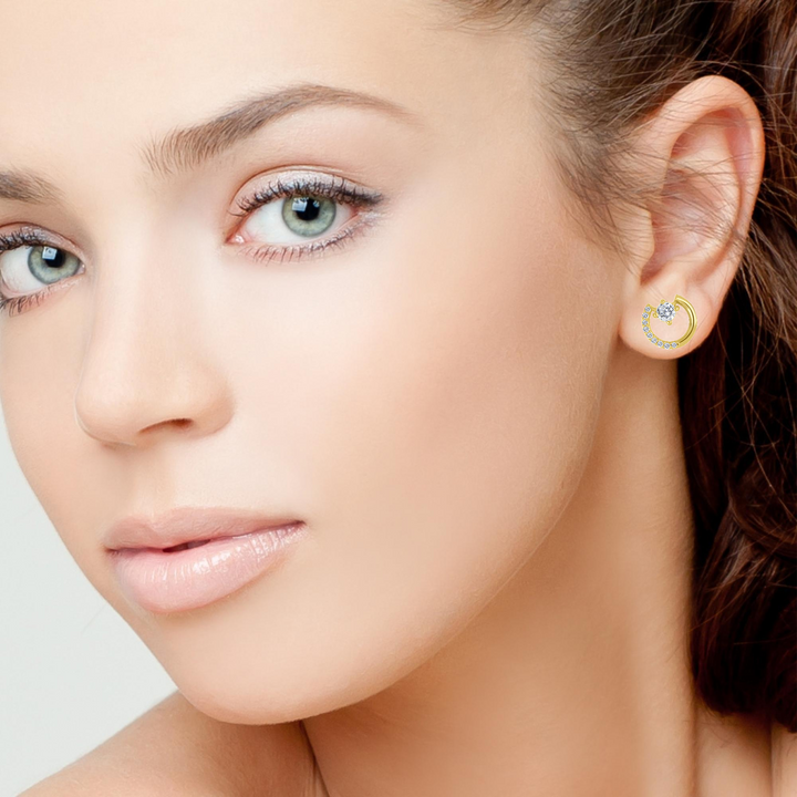 10k yellow gold stud earrings