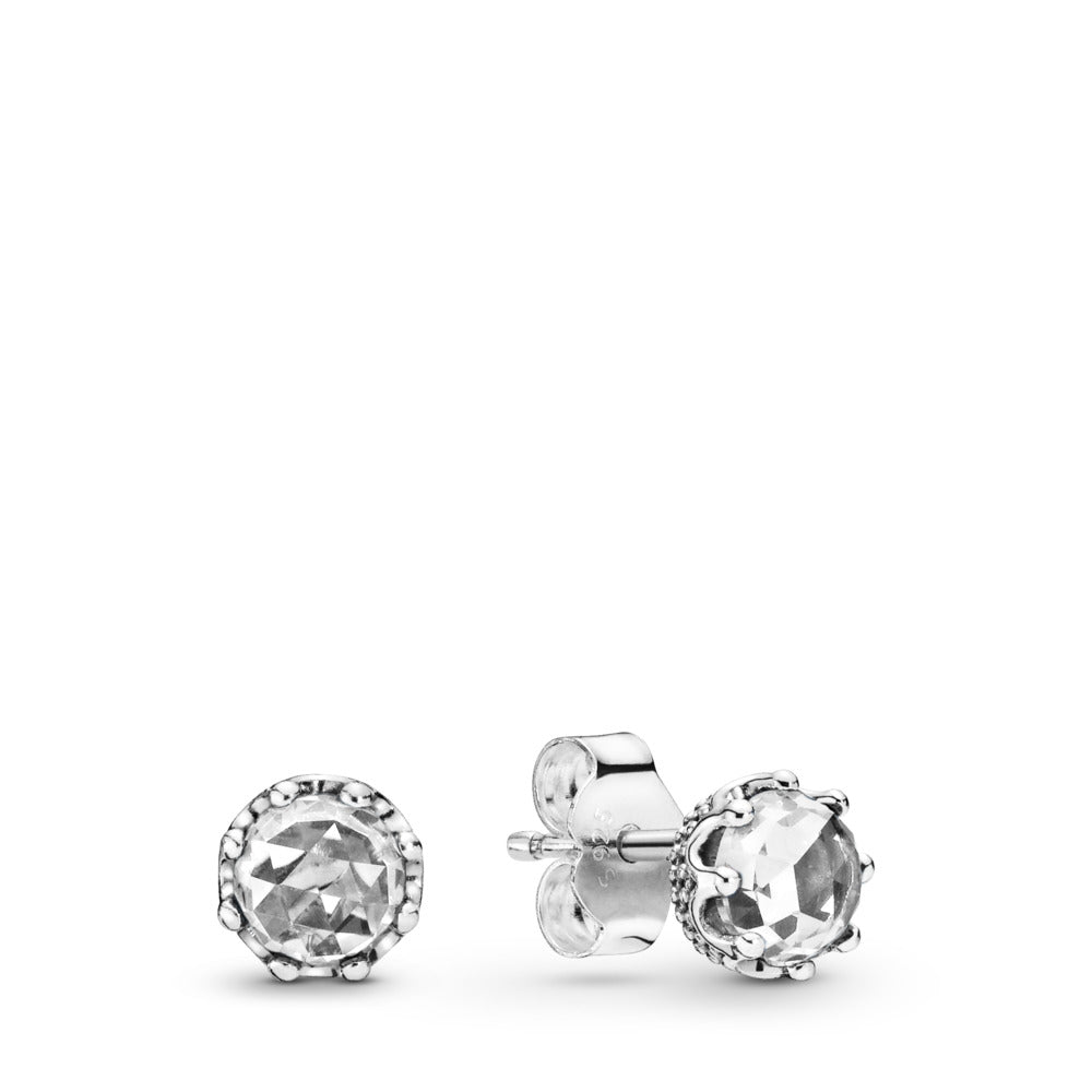 Pandora Clear Sparkling Crown Stud Earrings