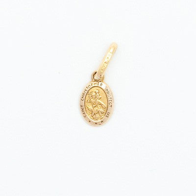 10k yellow gold  tiny oval St.