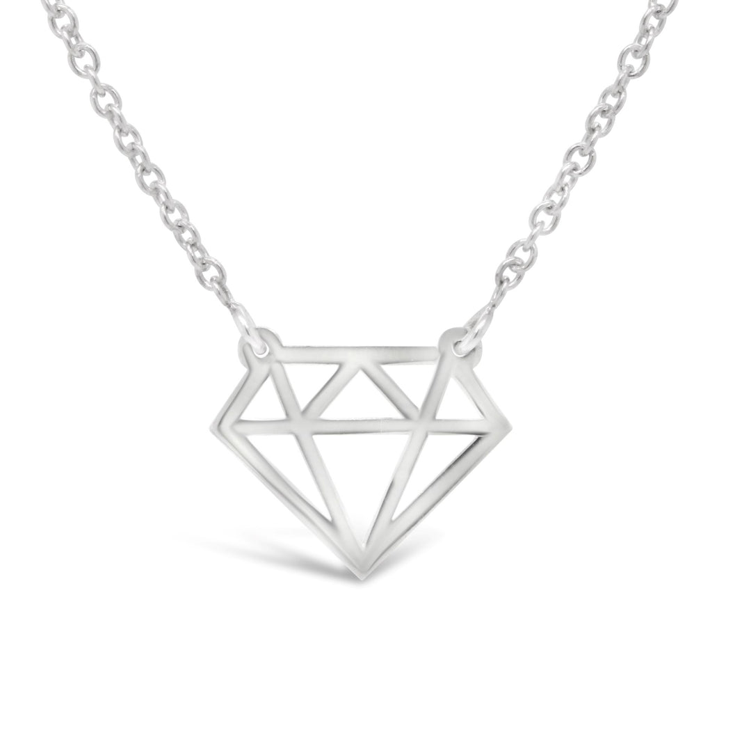GNM Collections Sterling Silver Diamond Pendant