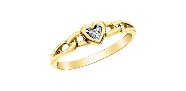 10K Heart Ring 0.015TDW