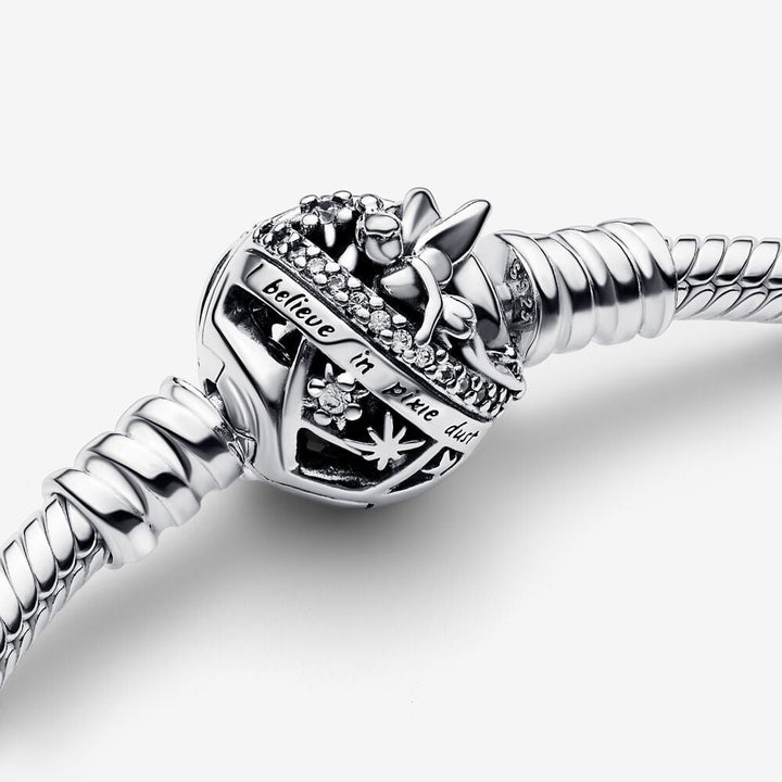 Pandora Disney Tinker Bell Clasp Moments Snake Chain Bracelet, 7.1"