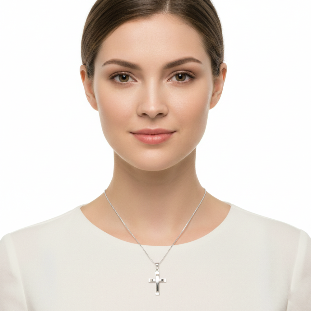Raised Center Cross Pendant