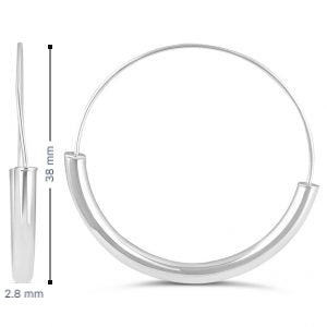 Bella 10k white gold round lar