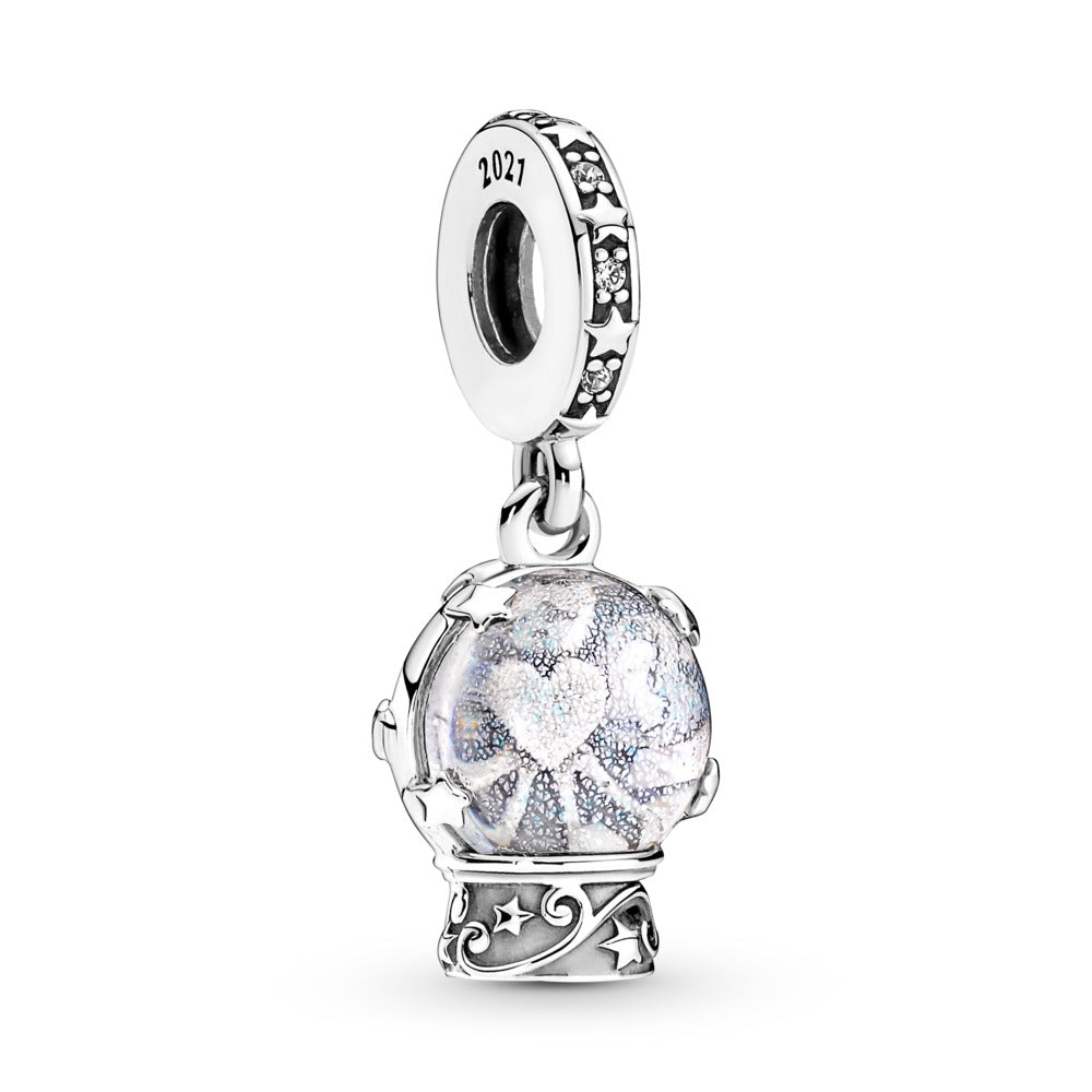 FINAL SALE - Pandora Moments Snow Globe Angel Dangle Charm