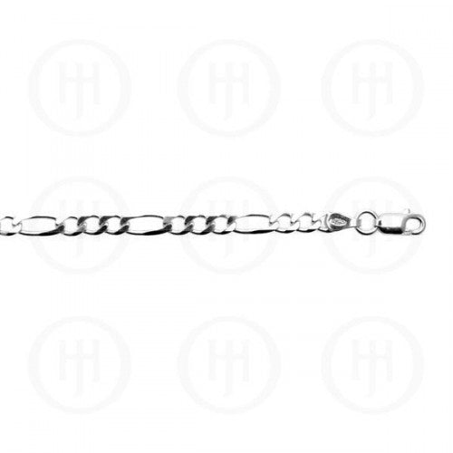 Silver Figaro 3.8mm Link Chain, 18"