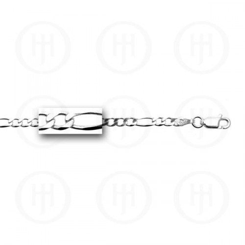 Sterling Silver Figaro Link Chain, 18"