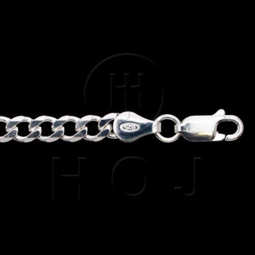 Silver 4.5mm Curb Chain-20"