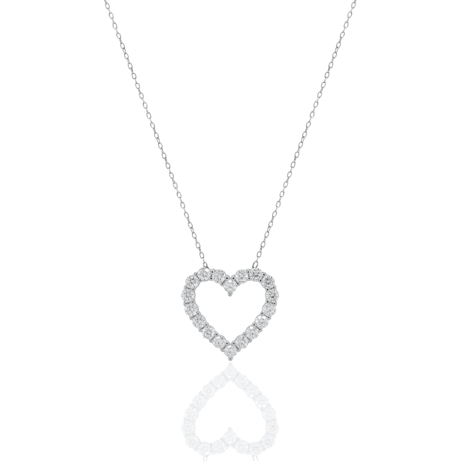 Rhodium-plated sterling silver