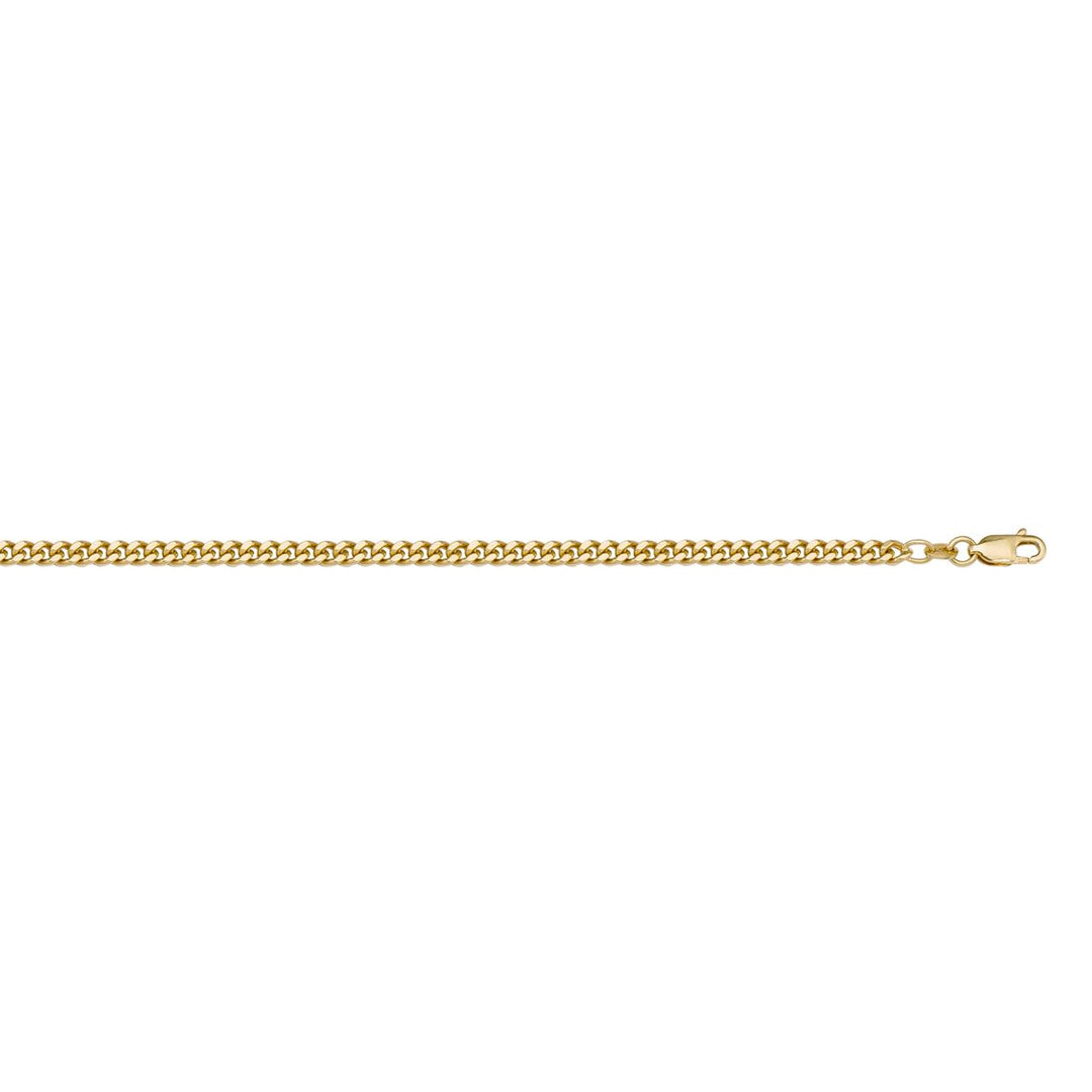 10K Yellow Curb Link Chain, 1.4MM