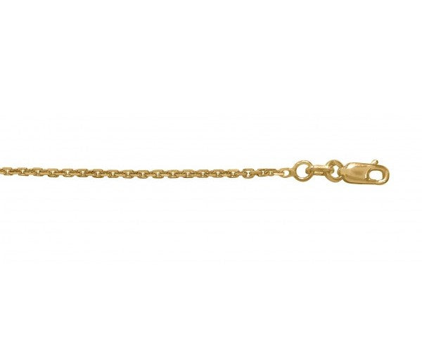 10K Oval Cable Chain, 18"