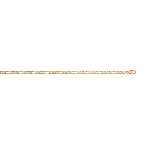 Ladies 10ky figaro link anklet