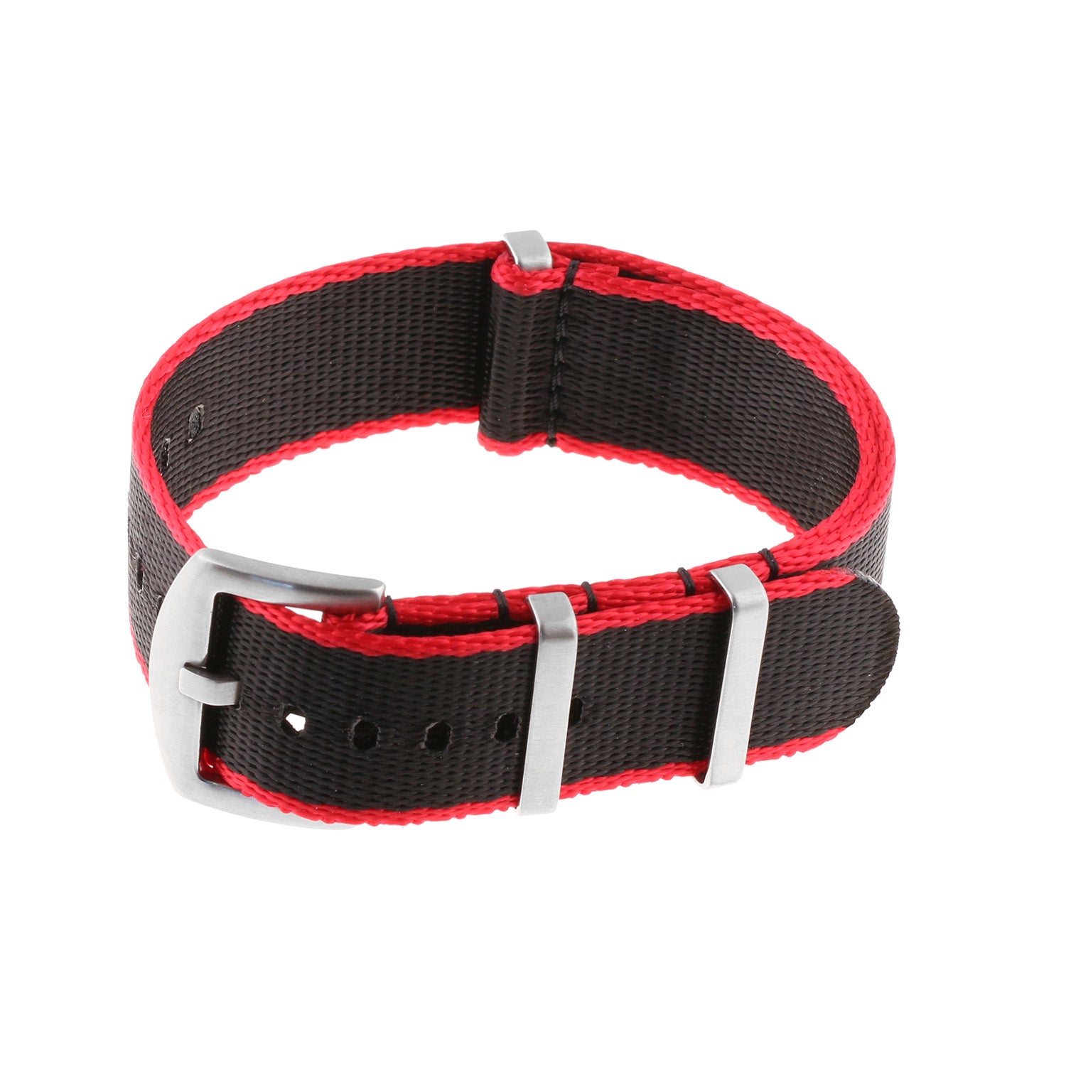 Seat belt nato strap black/red