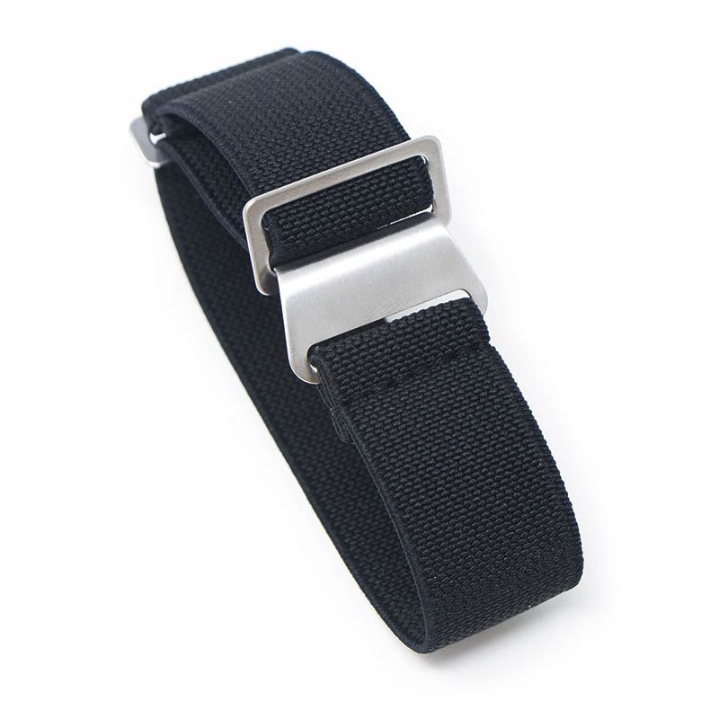 Elastic nato strap black 20mm