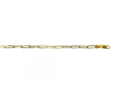 10K Paperclip Bracelet- 7.5"