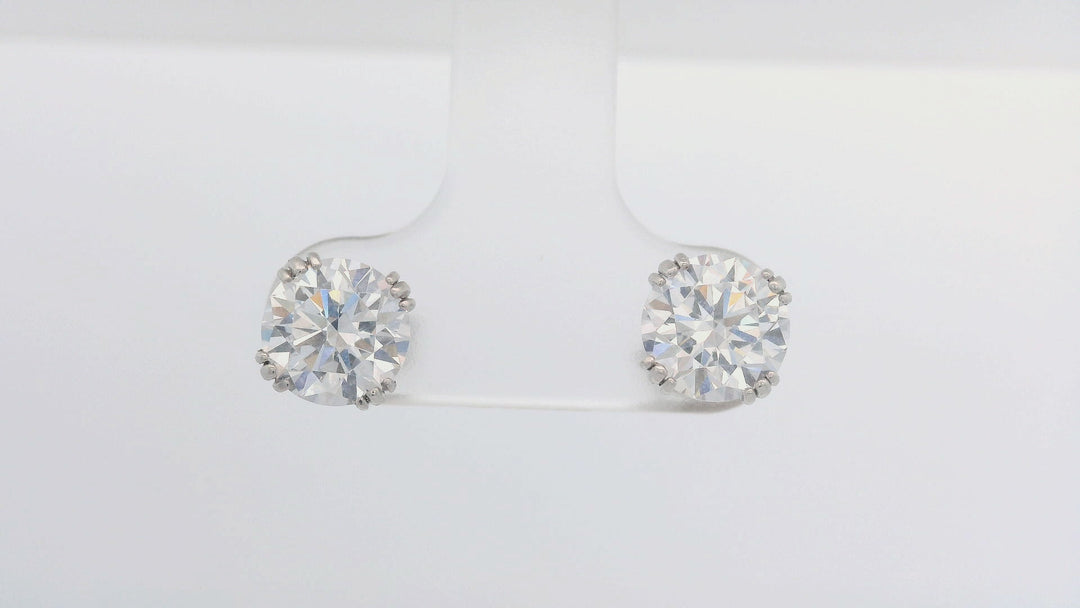 6.5MM Round Cut Stud Earrings